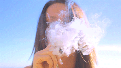 30 gifs of bad girls blowing thick white smoke