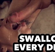 Swallow Every Drop Sissy Caption