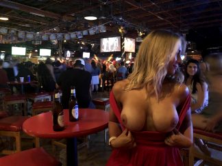 A Busty Flasher In A Busy Bar