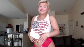 Adorable Blonde Showing Off Her Tits